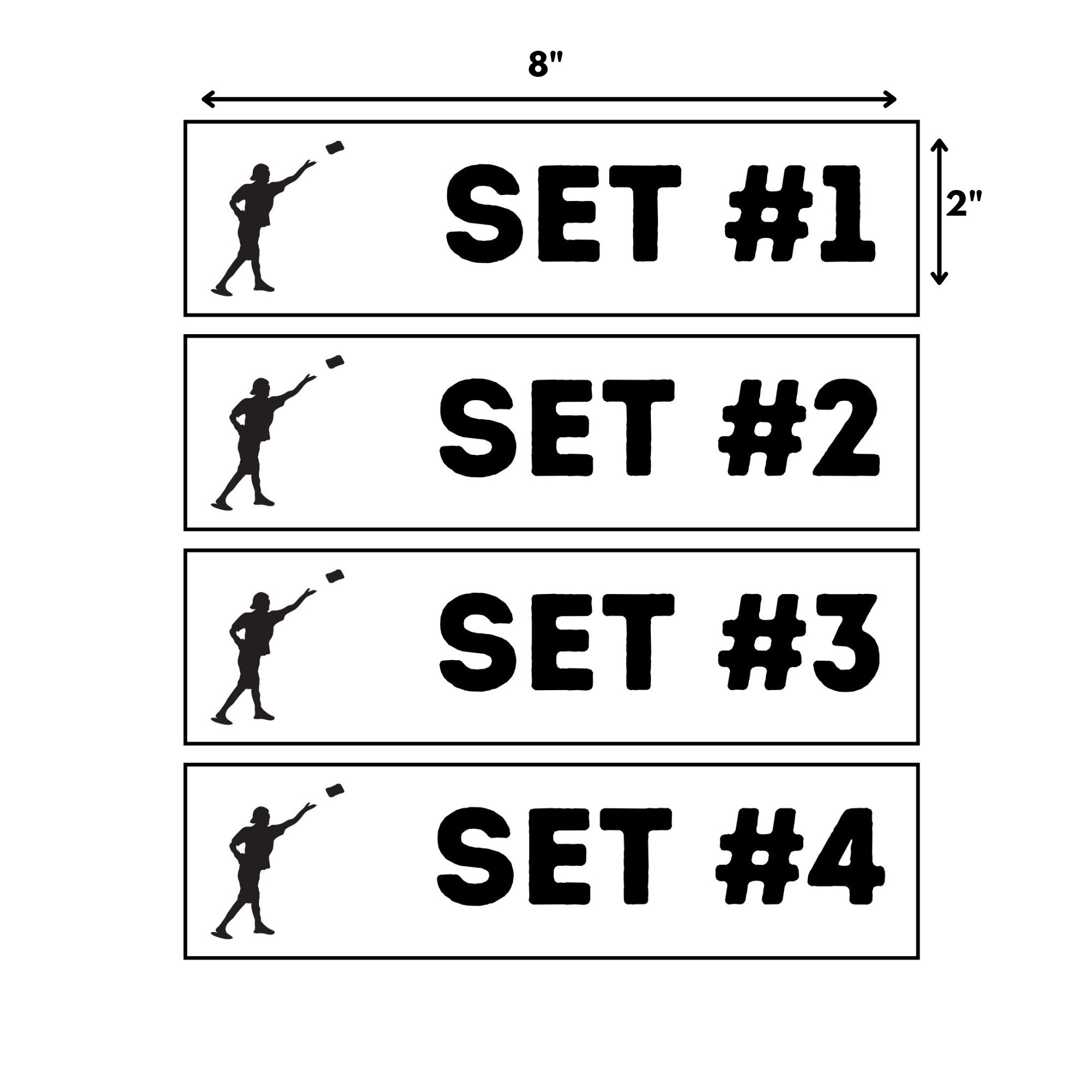 Cornhole Tournament Board Cards w Measurement